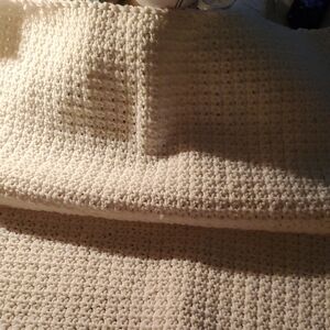 Cozy Cream Knit Doll Blanket